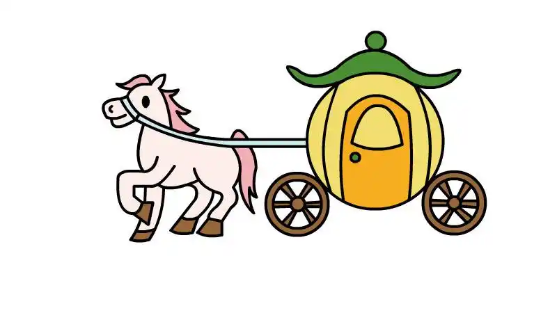 马车怎么画 马车的画法-养娃家