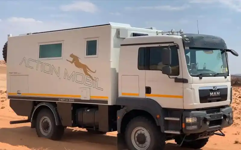 action mobil生产的重卡越野房车temet 5000 cheetah,带你翻山越岭闯