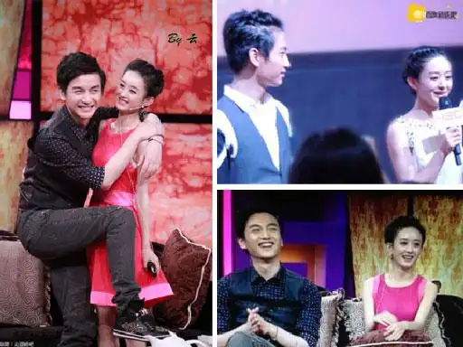 "被动夫妇"陈晓赵丽颖很默契:合影对视眼神销魂