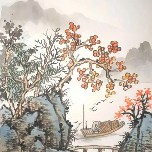 简单国画山水含步骤图