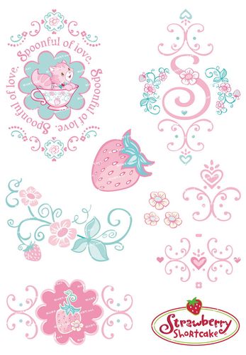 中号f0136-02草莓女孩-卡通动漫 爱萌 记本手机死飞旅行箱贴纸