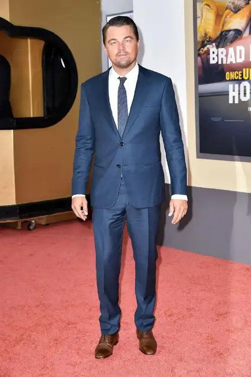 很显然,从小李子现身首映礼的照片中可以看出,穿西装的小李子还是蛮帅