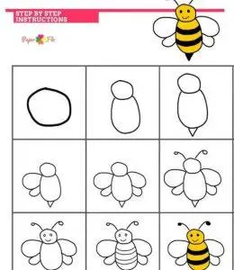 小蜜蜂儿童简笔画大全