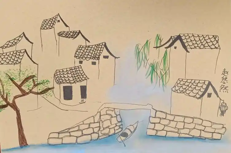 周六上午线描班《江南水乡》