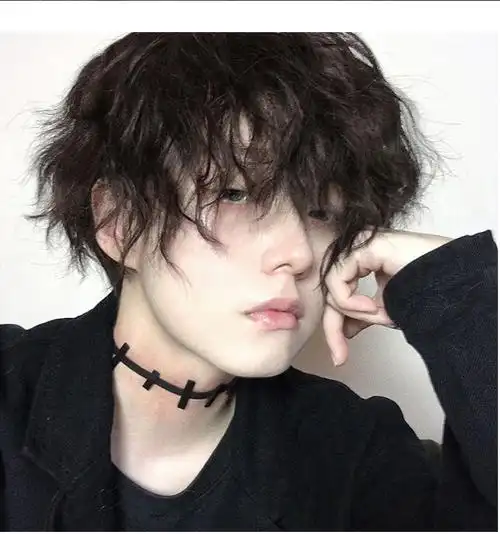 假发男锡纸烫帅气蓬松自然时尚泡面卷仿真发头顶补发片遮白发