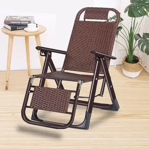 折叠躺椅单人午休睡家用便携靠背藤椅多功能办公室阳台懒人休闲椅
