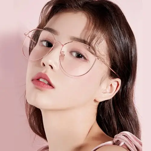纯钛防蓝光近视眼镜女韩版潮网红款大框显脸小抗辐射护眼眼睛镜框
