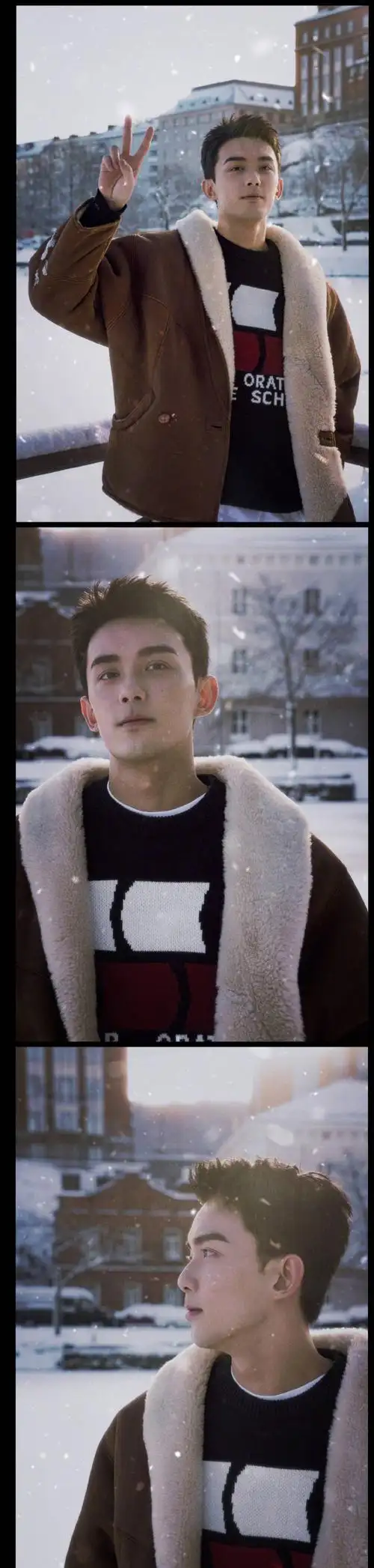 吴磊发了200个谢##吴磊拥抱大雪##吴磊生日营业照