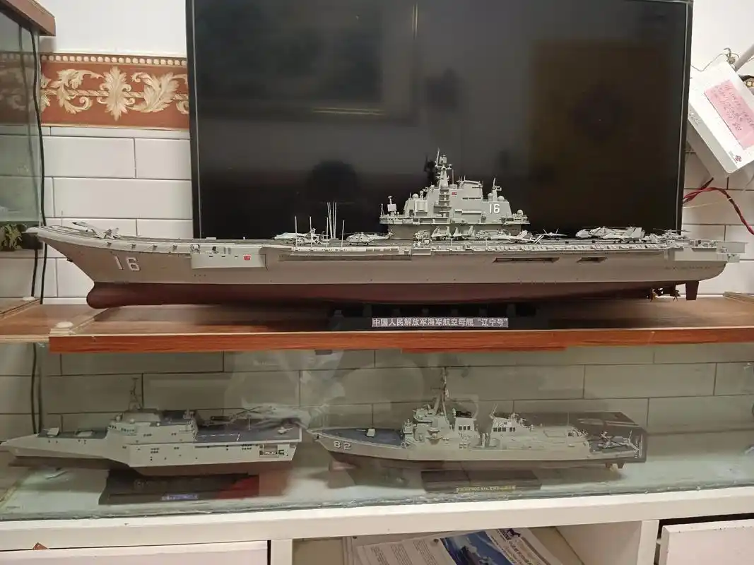 手工军模制作辽宁号展二,霸气威武,寓意一帆风顺,乘风破浪,镇 - 抖音