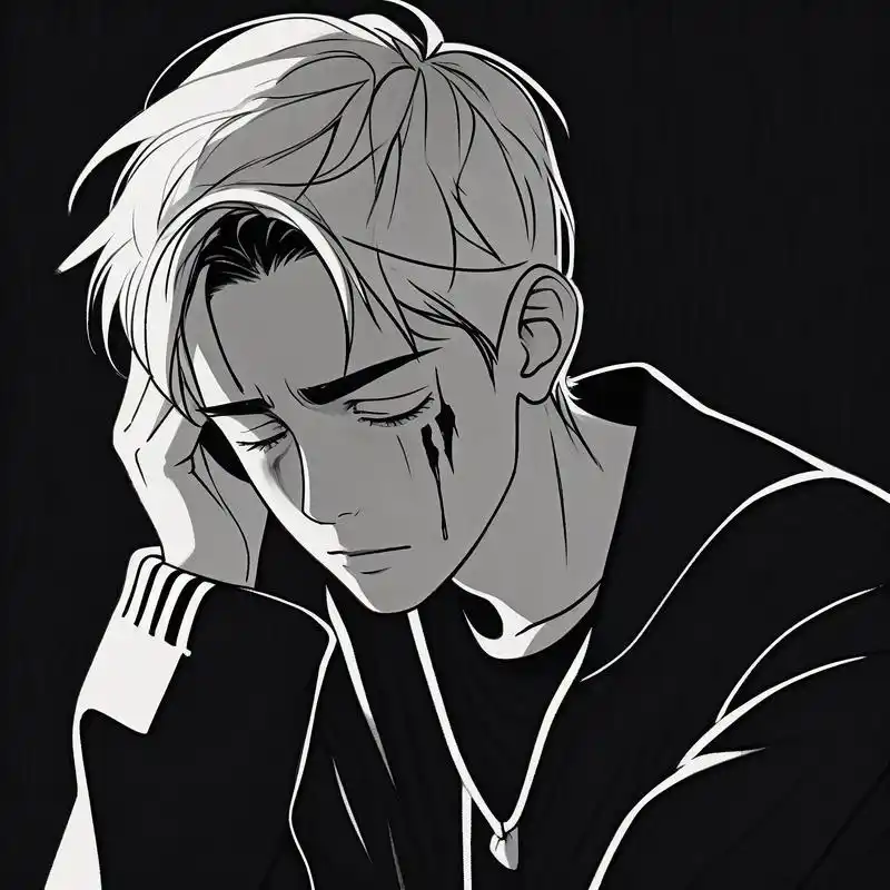 92 伤心心碎男生头像 96 这是一组充满情感的男生头像,透露出伤心