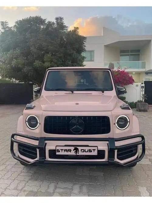 乖乖!奔驰大g改粉色太美了叭!