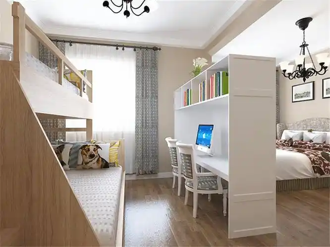 隔而不断的儿童房,兄妹皆可用