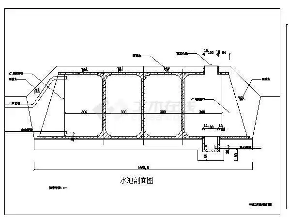 本资料为[甘肃]500立方米蓄水池设计施工图 资料内容包括:平面图,配筋