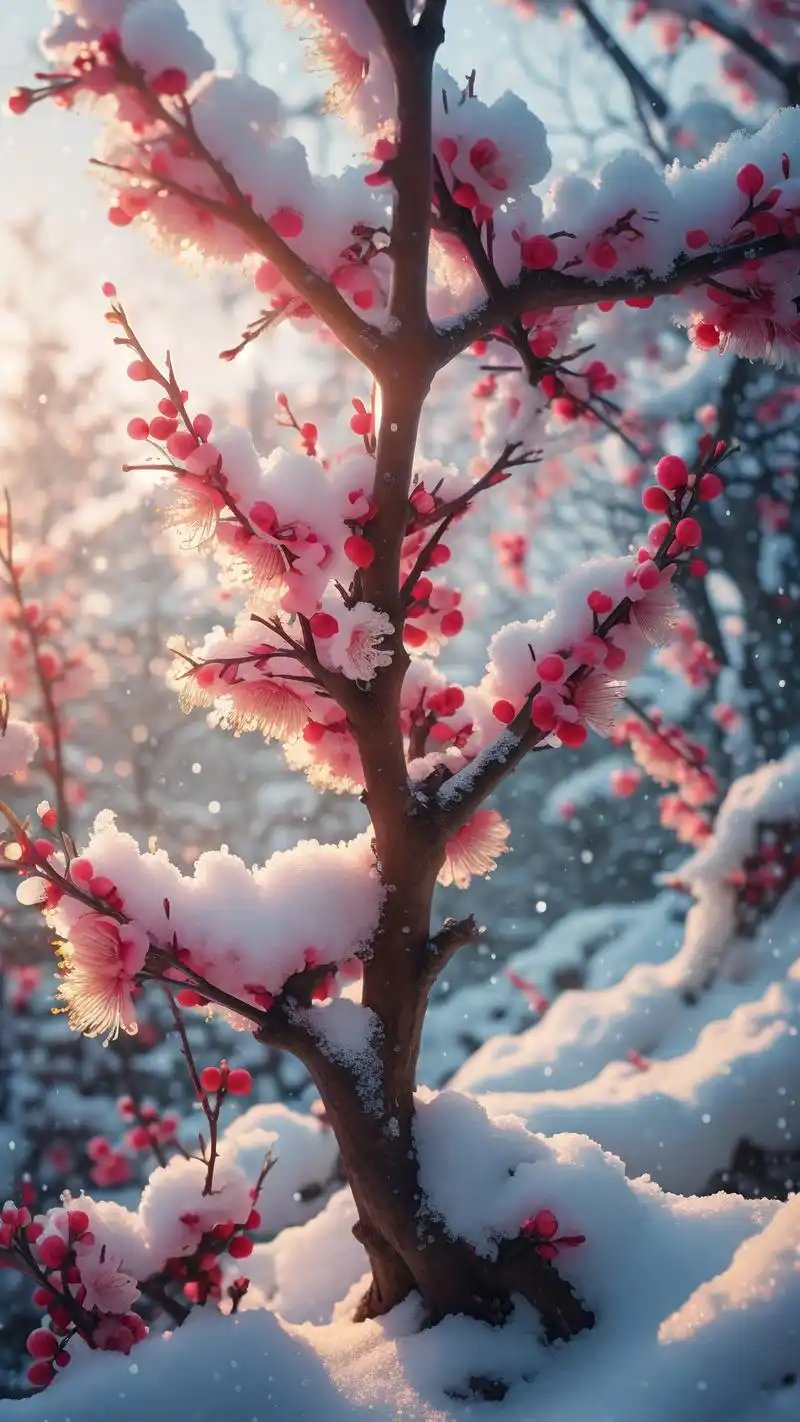 梅花傲雪盛开,寓意着坚强与希望94,愿新的一年大家都能如梅花般绽放