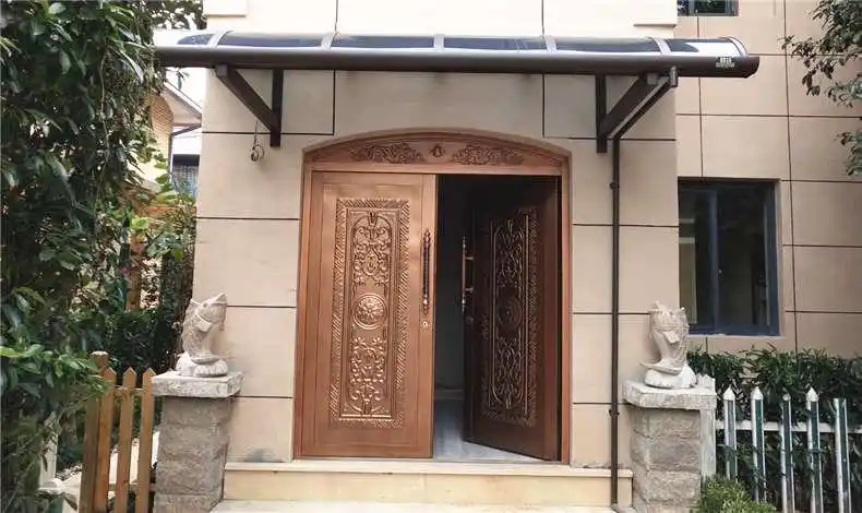 别墅入户门铝合金雨棚常规尺寸是多少?