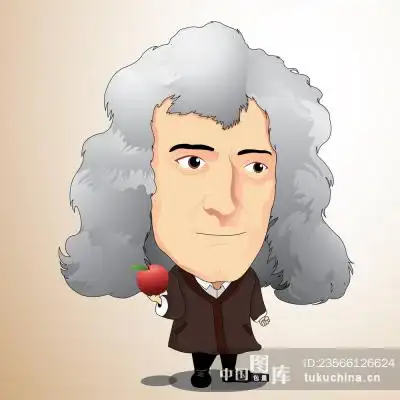 vector illustration - sir isaac newton
