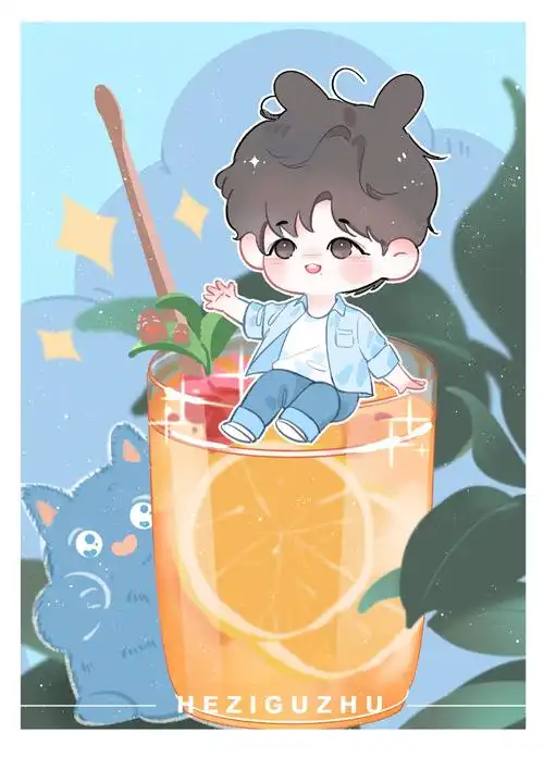 肖战 夏日饮品～虾虾们的画 cr.微博 侵删