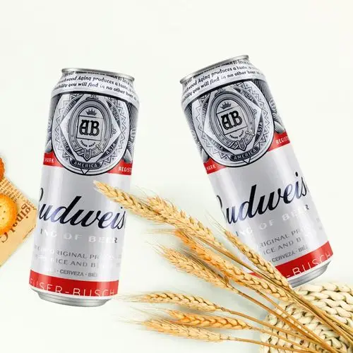 啤酒乌克兰原装进口易拉罐百威铝罐500ml24听装整箱budweiser啤酒
