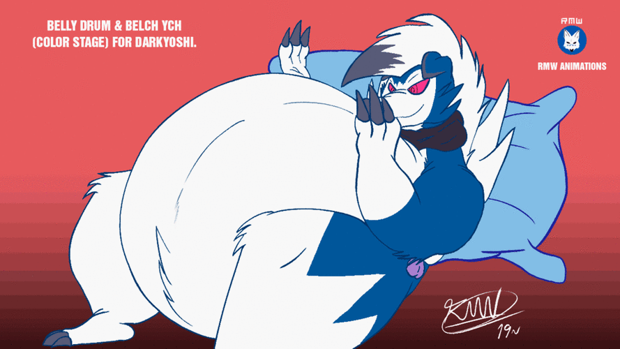 belly drum & belch ych animation (darkyoshi)