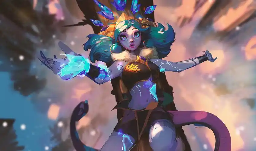 [基础搬运] 冬季仙境 妮蔻插画创作过程 , 英雄联盟 lets gank论坛