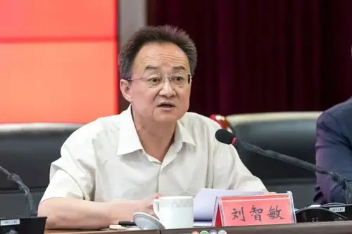 科技厅党组成员,副厅长刘智敏主持会议.会议场景.