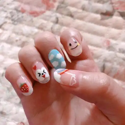 夏日解暑冰淇淋美甲:一起做个可爱女孩吧!