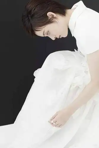 孙俪参加活动,军绿色风衣抱小孩帅气十足,换贴头短发美得不一般