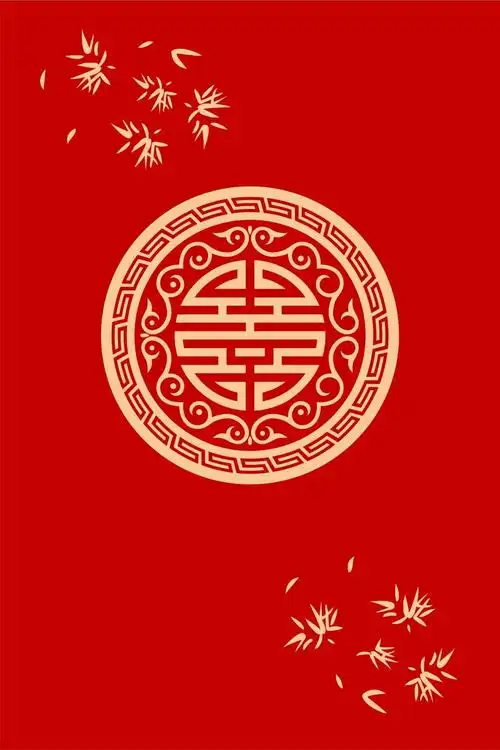 中式婚礼背景psd下载