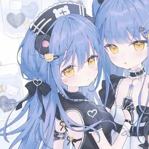 蓝色系闺蜜头像 - 高清图片,堆糖,美图壁纸兴趣社区