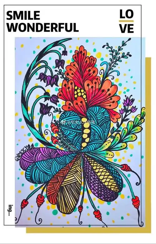 线描装饰画优秀作品复杂(这波装饰线描张张精美)(17)