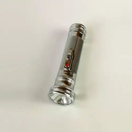 黛惑 老式手电筒 铁质 铁皮一号电池 黄光 怀旧 胎教 手电筒(不含电池