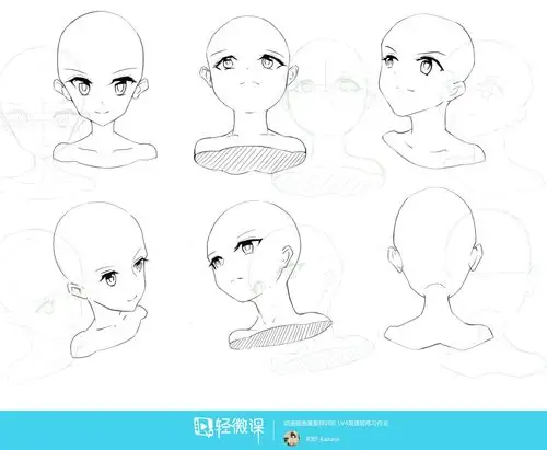 人物头像各角度讲解