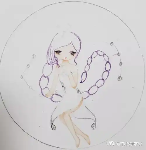彩铅教程天蝎座