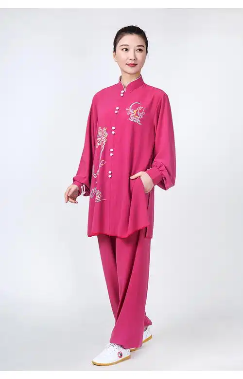 小和山太极服女装2021新款飘逸比赛表演出太极拳练功服春秋中长款