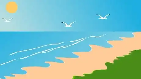 大海矢量图 大海 插画