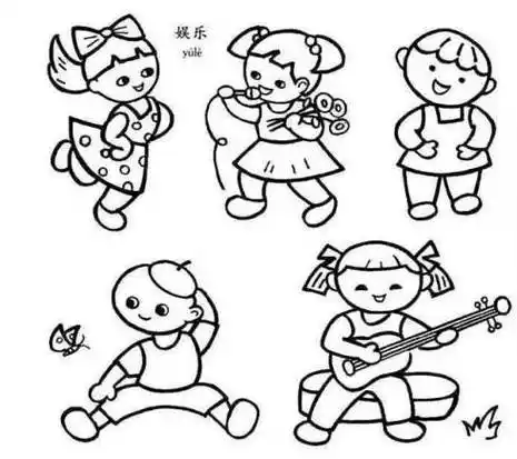 简笔画小孩 简笔画小孩吃饭怎么画