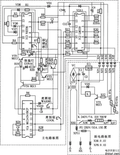 美的牌cfxb40-32型电饭煲电路