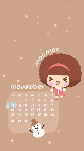 摩丝摩丝2021年1-12月月历壁纸