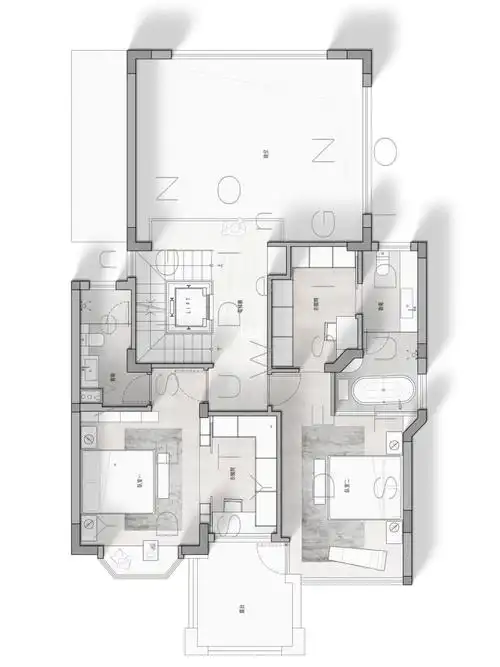 4层500平别墅设计方案|二楼|户型优化