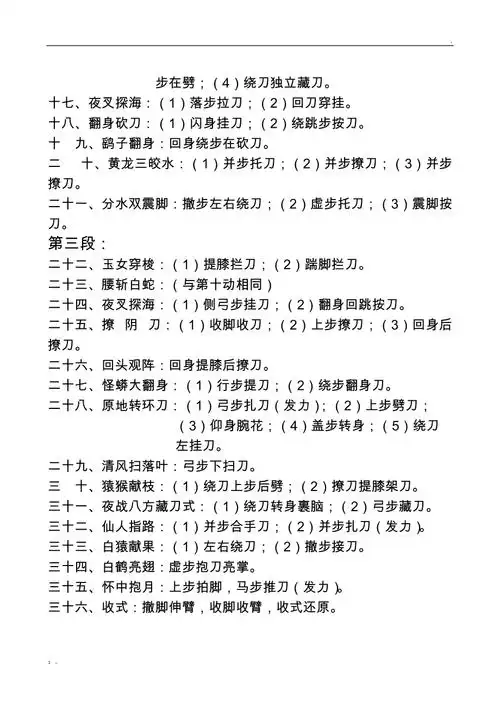 陈式36式太极刀_第2页