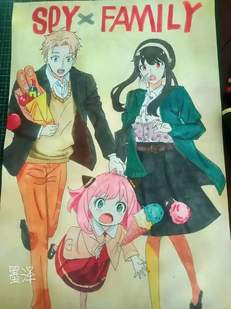 手绘临摹 #间谍过家家 #动漫人物绘画#画渣日常  - 抖音