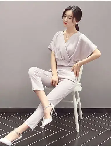 2016夏季韩版新款女装时尚套装女 九分