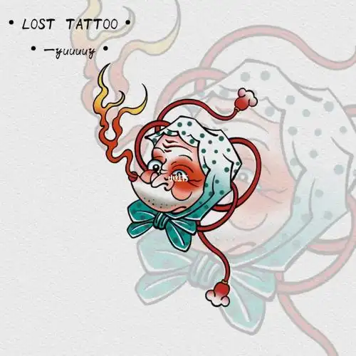 有招财纳福的寓意#纹身  #青岛纹身  #传统纹身  #日式纹身  #吹火男