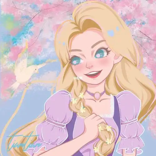 迪士尼公主长发公主乐佩