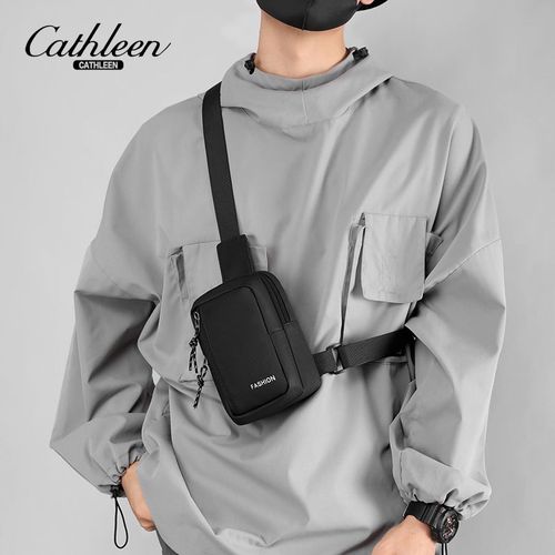 cathleen男胸包吴磊同款斜挎包手机包挎包男大学生迷你小包百搭
