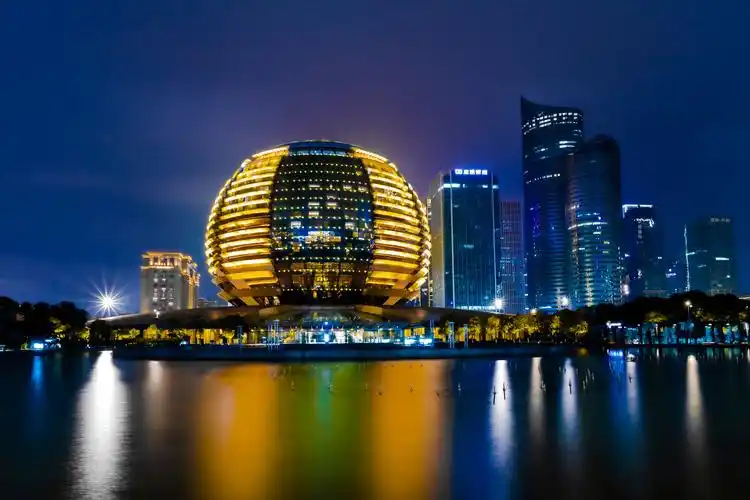 杭州市民中心-城市夜景