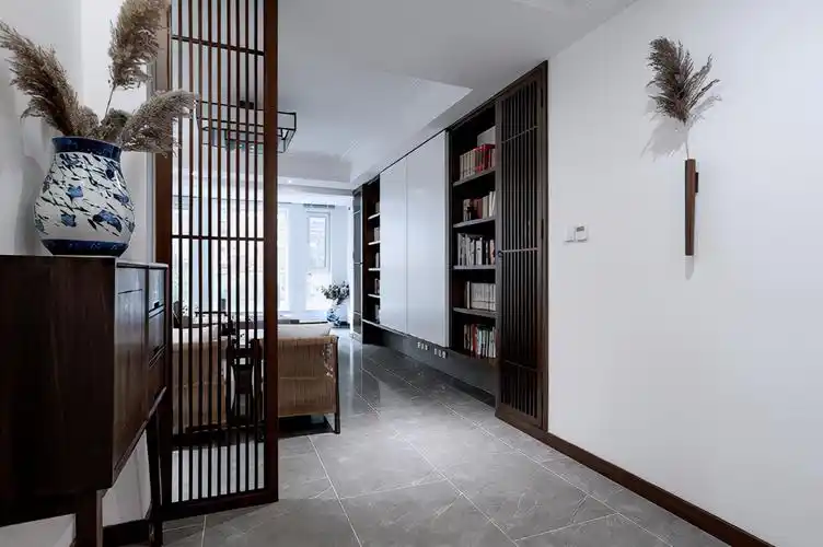 简洁中式装修效果图隐藏的会客厅太棒了