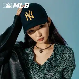 张艺兴同款 mlb棒球帽大ny/la黑白男女情侣通用鸭舌帽潮流弯檐帽