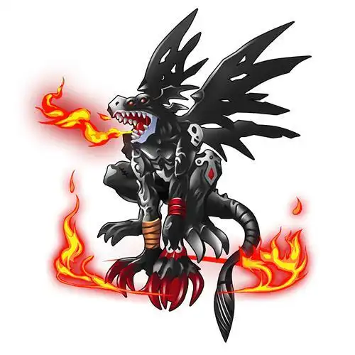 黑暗使者恶魔兽从黑暗区域召唤出来的魔兽,没有比这更邪恶的数码兽了.