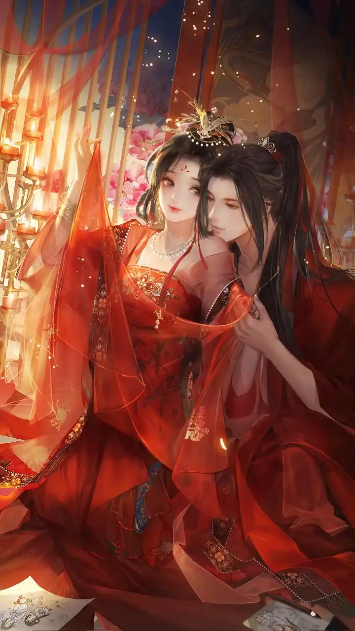 红色的古风壁纸